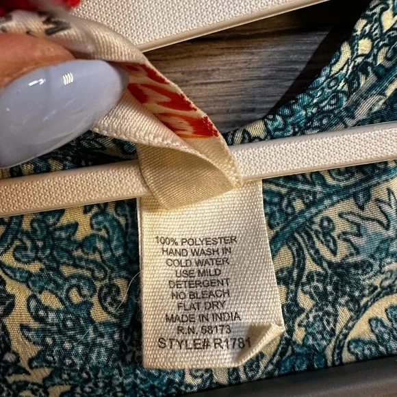 RAGA by Anthropology Blue White Sleeveless Romper - Picture 8 of 8